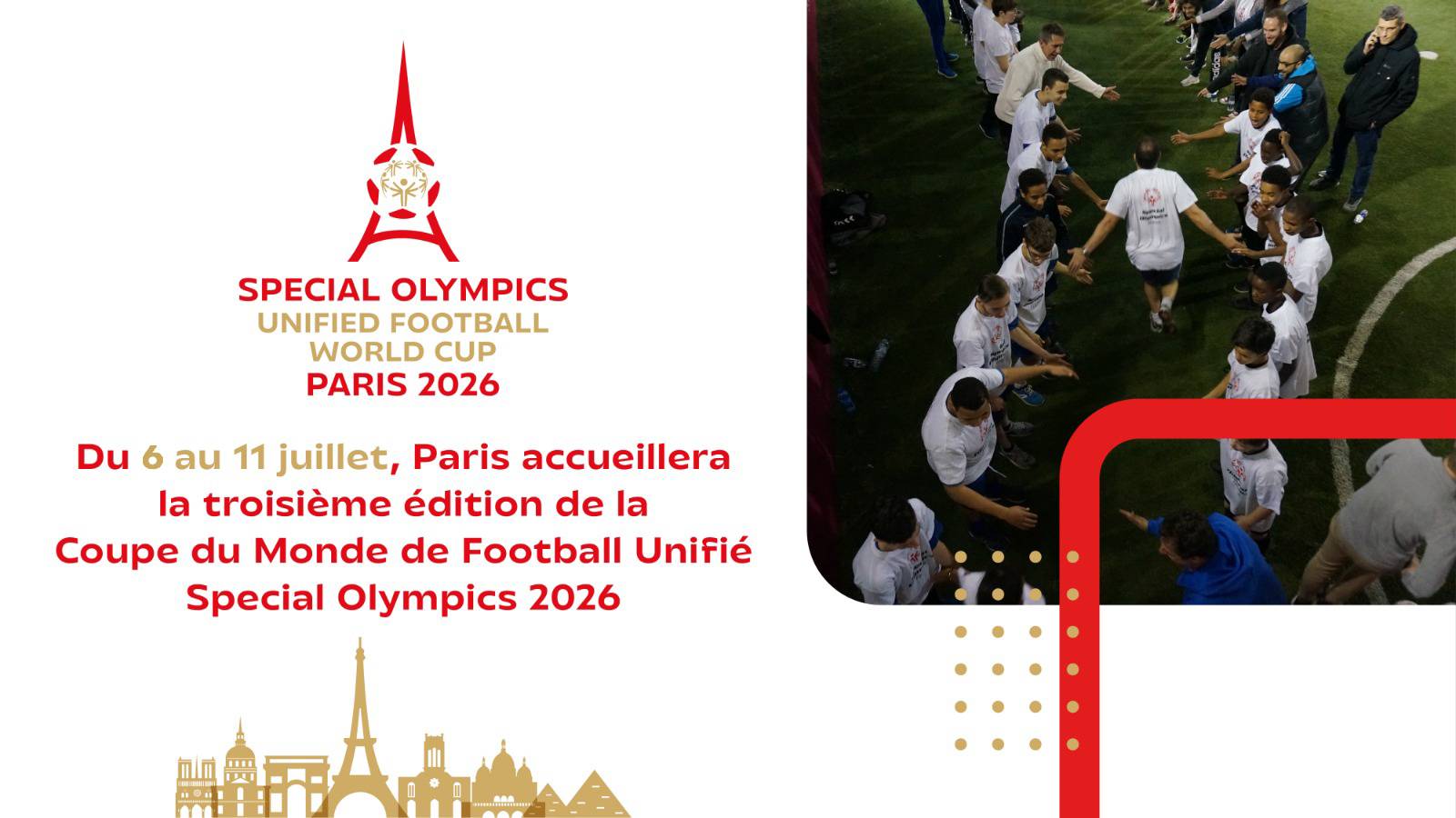 La coupe du monde de football unifié à Paris en 2026 !
