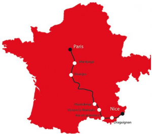 Course Paris2Nice 700 km à parcourir en 6 jours !