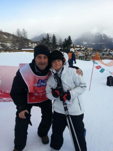 Avec Stéphanie lors des jeux Nationaux d’Hiver en 2013